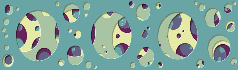 Abstract Generative Art color distributed circles holes background illustration