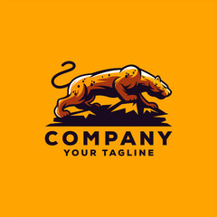 awesome cool leopard logo design