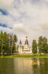 Church of  Epiphany in  Red on the Volga on  lake