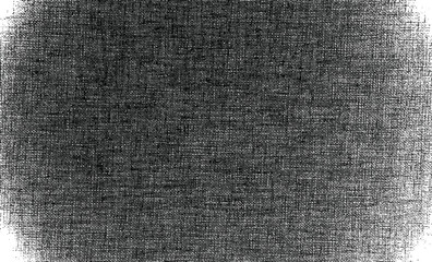 Vector fabric texture. Distressed texture of weaving fabric. Grunge background. Abstract halftone vector illustration. Overlay to create interesting effect and depth. Black isolated on white. EPS10.