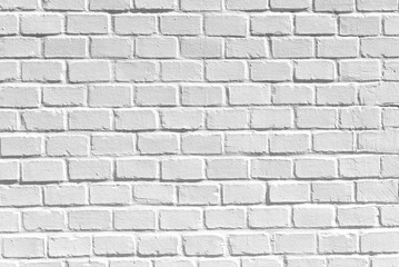 White clean brick wall, as texture, background or backdrop, high resolution picture