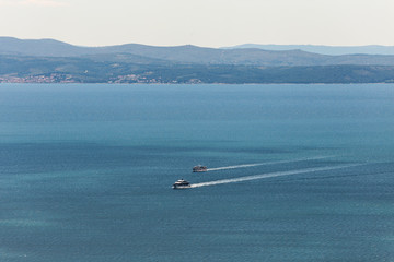 Obraz premium 07 MAY 2019 Split, Croatia. Two touristic motorboats