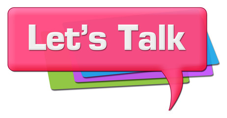 Lets Talk Pink Colorful Comment Symbol 