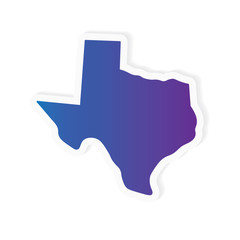 gradient Texas map- vector illustration