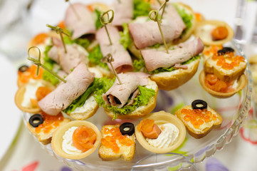 snack table served in restaurant