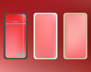 Mesh, coral colored phone backgrounds kit.