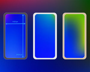 Mesh, multicolor phone backgrounds kit.