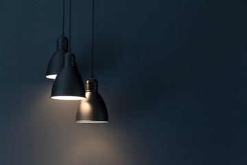 Three modern lamps - Powered by Adobe