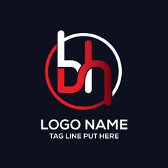 bh letter logo vector design template