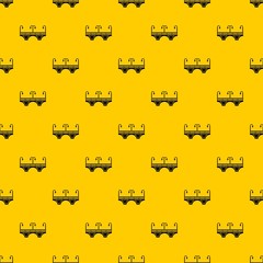 Retro arch bridge pattern seamless vector repeat geometric yellow for any design