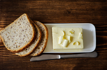 piece of butter on a desk