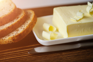 piece of butter on a desk