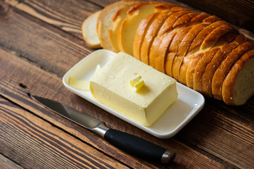 piece of butter on a desk