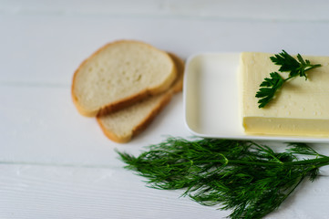 piece of butter on a desk