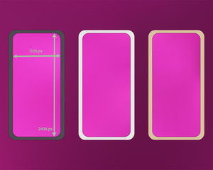Mesh, magenta colored phone backgrounds kit.