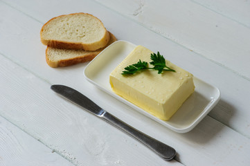 piece of butter on a desk