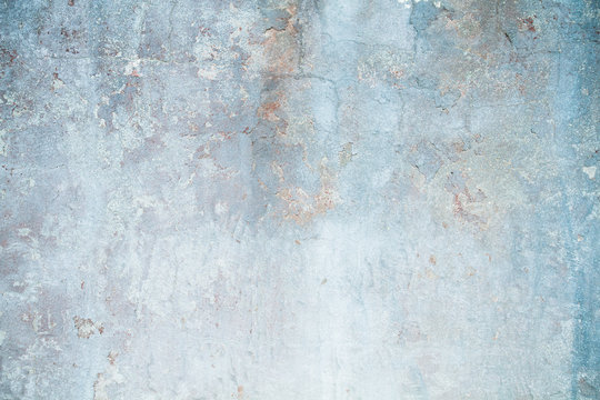 Old Distressed Blue Wall Detail