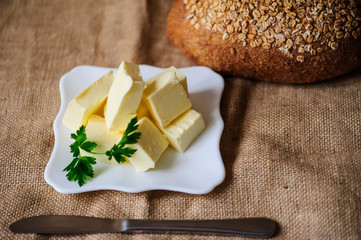 piece of butter on a desk