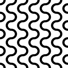 Wavy seamless striped vertical pattern. Vector curly endless background. Creative geometric curve texture