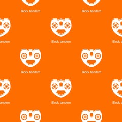 Block tandem pattern vector orange for any web design best