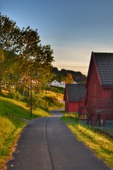 Sunset walk in Hjelmeland