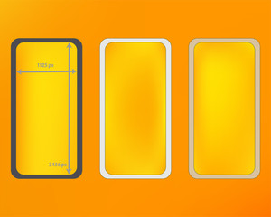 Mesh, yellow colored phone backgrounds kit.