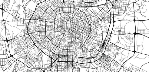 Urban vector city map of Chengdunear, China