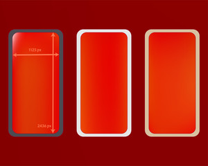 Mesh, red colored phone backgrounds kit.