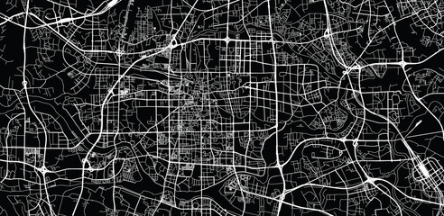 Urban vector city map of Foshan, China
