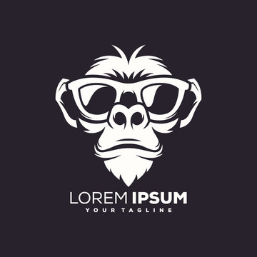 awesome cool monkey logo design