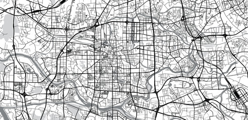 Fototapeta na wymiar Urban vector city map of Foshan, China