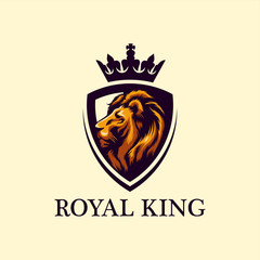 awesome royal lion logo design