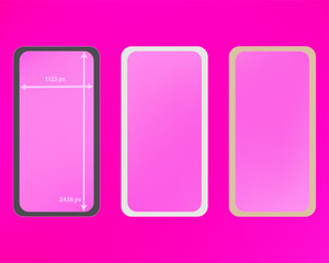 Mesh, pink colored phone backgrounds kit.