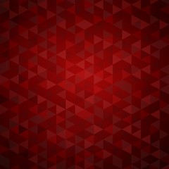 Fototapeta na wymiar Ruby cristals pattern. Deep red mosaic background. Luxury triangular abstract texture