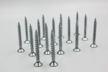screws isolated on white background