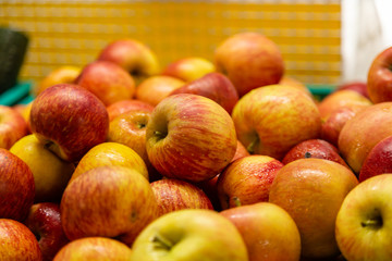 Red and yellow apples