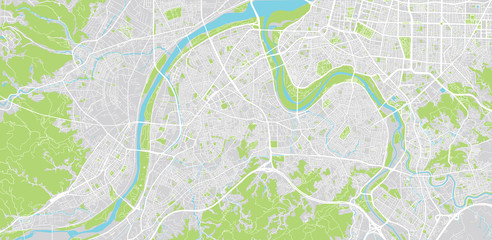 Obraz premium Urban vector city map of New Taipei, China