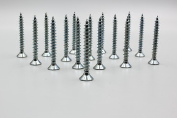 screws isolated on white background