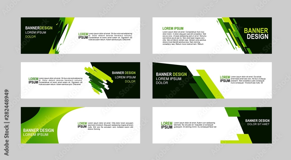 Canvas Prints green vector abstract design banner web template.