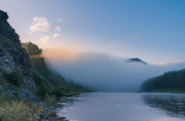 Obraz premium Sunrise on Mana river