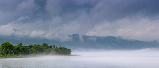 Fog on river