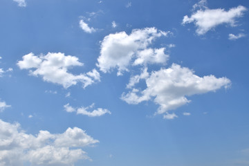 clouds sky blue bright and sunlight
