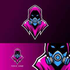 toxic mask sport esport logo template design © Esport Addicts