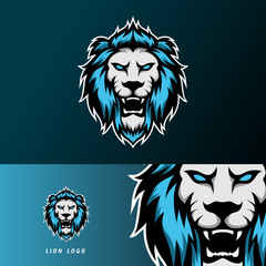 angry lion jaguar mascot sport gaming esport logo template