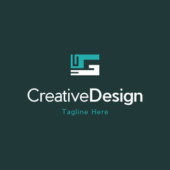 Capital letter G. G logo. Abstract letter G logotype. Creative minimalism logotype. Universal modern geometric linear logo idea.	