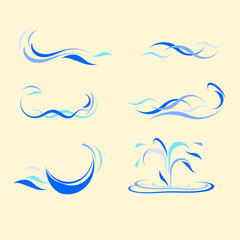 Fototapeta na wymiar group of fresh water flat icon vector illustrator.