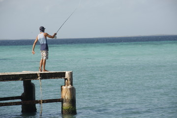 fishing in the sea