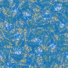 A seamless vector abstract animal skin pattern in blue color. Surface print design.
