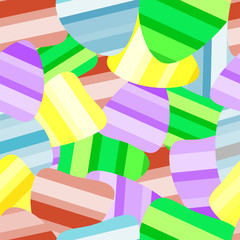 Marmalade colorfull seamlees. Jelly fruit candy pattern. Sweet jelly abstract background. Vector illustration of sweet marmalade