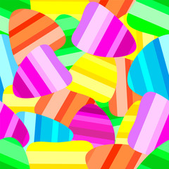 Marmalade colorfull seamlees. Jelly fruit candy pattern. Sweet jelly abstract background. Vector illustration of sweet marmalade